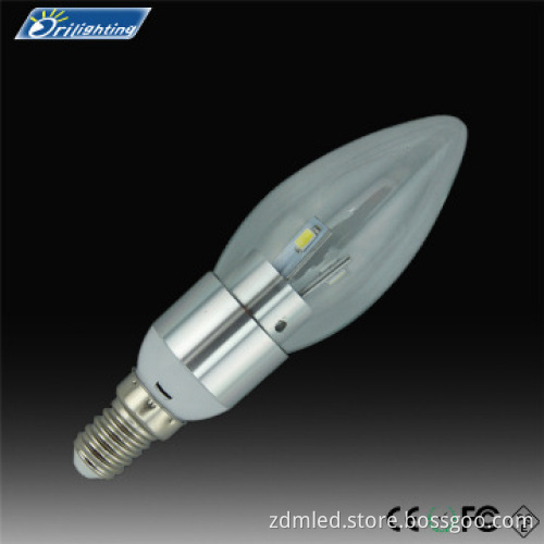 milky glass cover smd3014 or 5730 3w led candle light crystal lamp